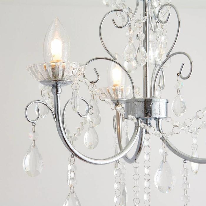 Tabby - 3 Light Crystal Chandelier - IP44