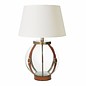 Country Chic - Leather & Glass Globe Table Lamp