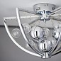 Orbital - LED Semi Flush Ceiling Light - Clear & Metallic Bauble