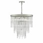 Isla - 7 Light Glass Rod Feature Light - Polished Chrome Art Deco  Feature Light