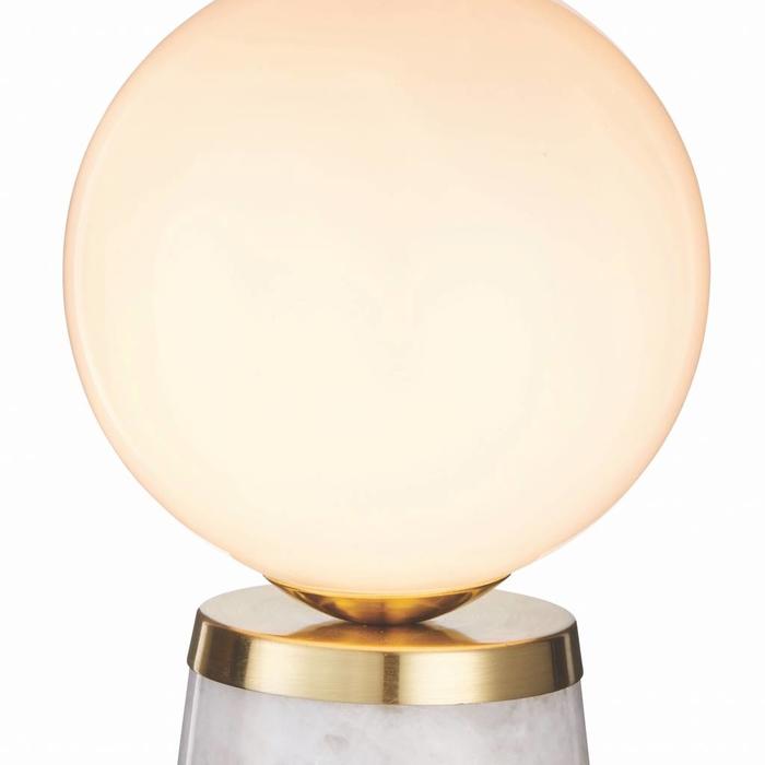 Dot - Mid Century Marble & Opal Globe Table Lamp