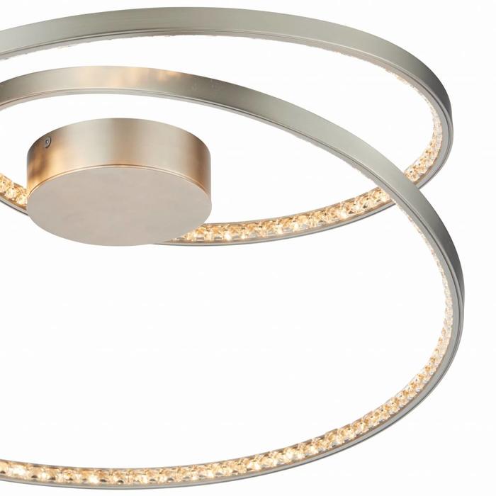 Etta - Modern LED Crystal Rings - Semi-Flush - Matt Nickel