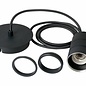 Decorative LED Suspension Kit - Matt Black - Chunky Industrial Lampholders