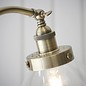 Industrial Glass Table/Desk Lamp - Antique Brass