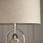 Meet - Antique Silver Leaf & Natural Linen Feature Table Lamp