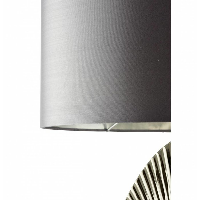 Delo - Decorative Table Lamp with Grey Oval Shade