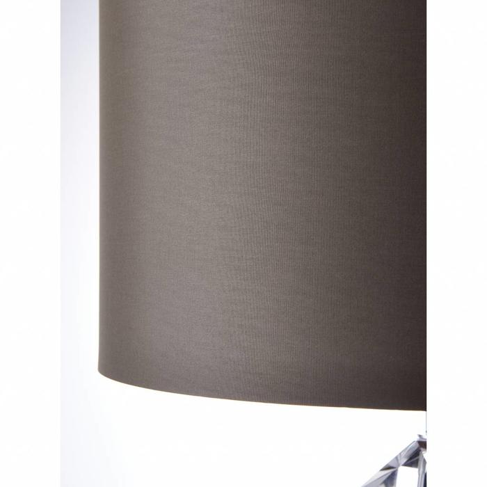 Mardon - Crystal Table Lamp with Mink Faux Silk Shade