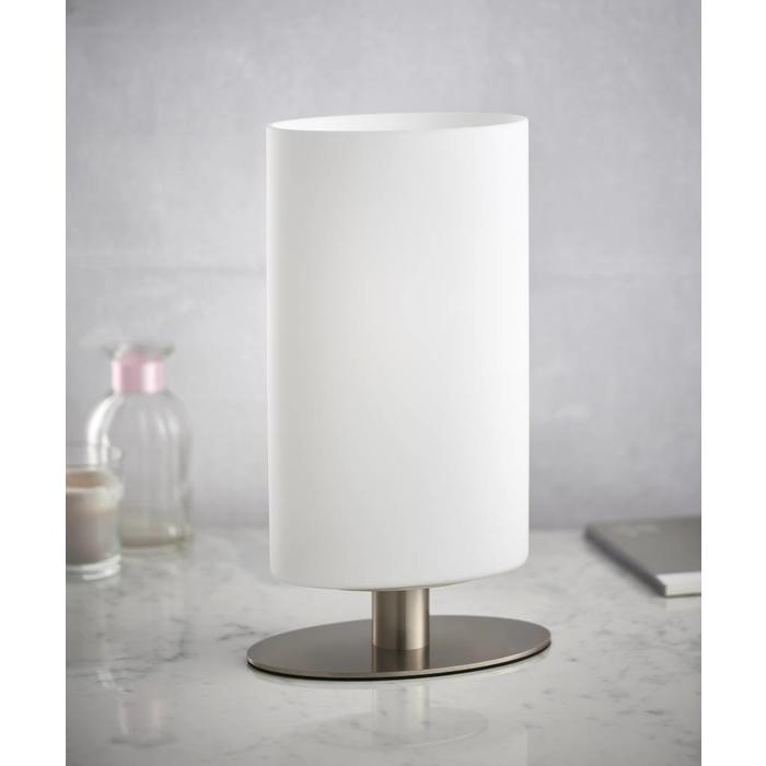 Palmer - Oval Touch Bedside Table Lamp - Satin Nickel