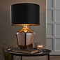 Parklane - Coppered Glass & Black Faux Silk Shade