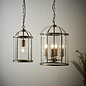 Lambet - Glass & Antique Brass Lantern - Small