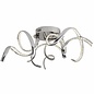 Haley - Twirl Arm Crystal Flush Ceiling Light