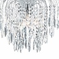 Classic Crystal Waterfall Ceiling Light - Polished Chrome, Crystal Buttons & Drops  - Large