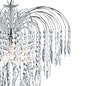 Classic Crystal Waterfall Ceiling Light - Polished Chrome, Crystal Buttons & Drops  - Large