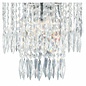 Classic Crystal Waterfall Ceiling Light - Polished Chrome, Crystal Buttons & Drops - Medium