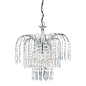 Classic Crystal Waterfall Ceiling Light - Polished Chrome, Crystal Buttons & Drops - Medium