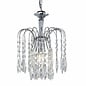 Classic Crystal Waterfall Ceiling Light - Polished Chrome, Crystal Buttons & Drops - Small