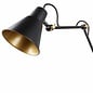 Wall Mounted Triple Jointed Angle Lamp - Industrial Matt Black & Gold