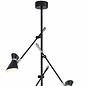 Angelo - Adjustable LED Semi-Flush Modern Spotlights - Matt Black & Chrome