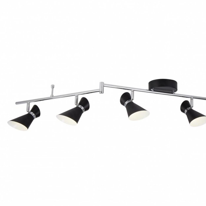 Angelo - Adjustable LED 6 Light Spotlight - Black & Chrome