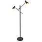 Angelo - Adjustable LED Double Headed Floor Lamp - Black & Gold