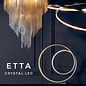 Etta - Modern LED Crystal Rings - Touch Table  Lamp - Matt Nickel