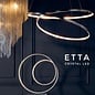 Etta - Modern LED Crystal Rings - Semi-Flush - Matt Nickel