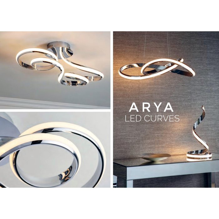 Arya - Semi Flush LED Feature Light - Polished Chrome