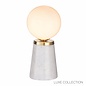 Dot - Mid Century Marble & Opal Globe Table Lamp