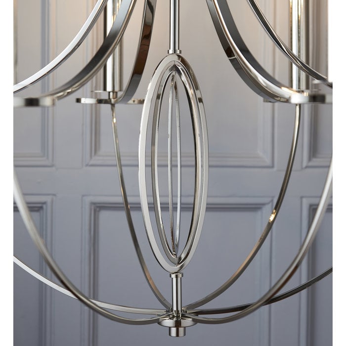 Whistler - Large Classic Multi-Armed Chandelier - Polished Nickel