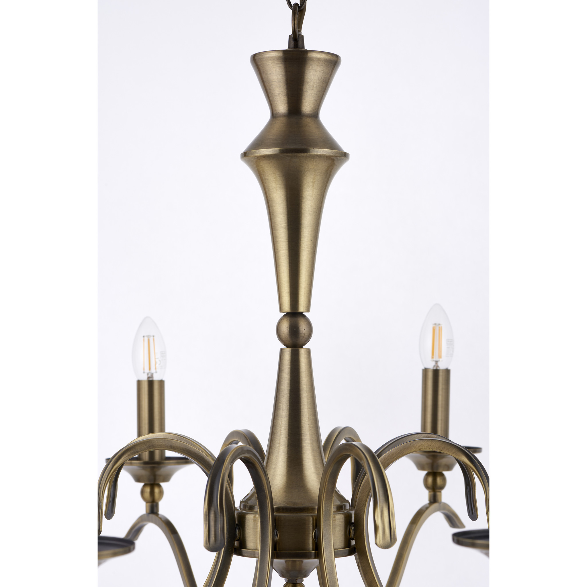 Coralline - 5 Light Antique Brass Chandelier - Lightbox