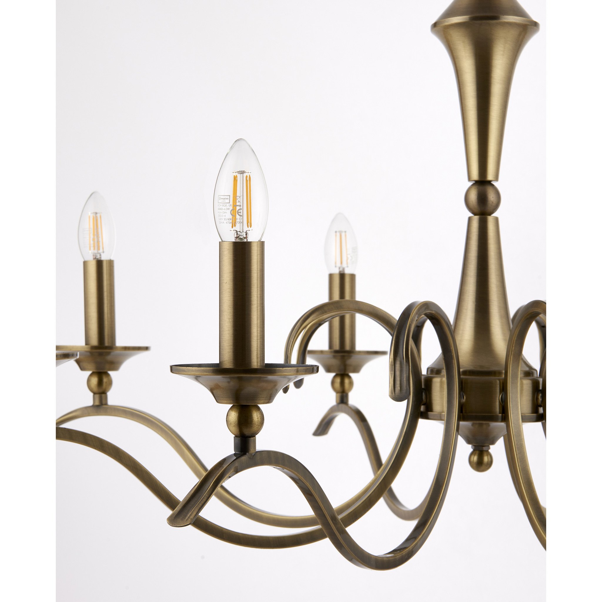 Coralline - 5 Light Antique Brass Chandelier - Lightbox