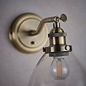 Industrial Glass Wall Light - Antique Brass