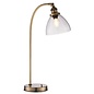 Industrial Glass Table Lamp - Antique Brass