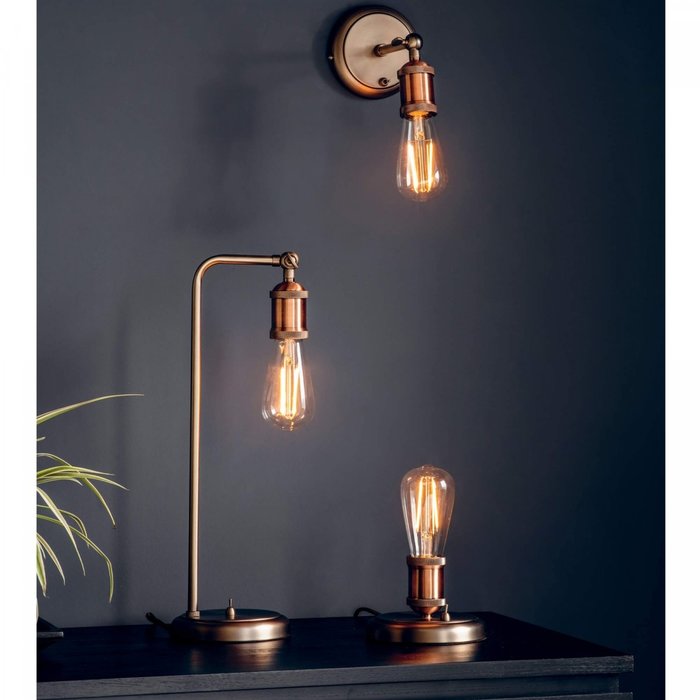 Vintage - Wall Light - Copper & Pewter