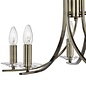 Neve - 5 Light Multi Arm Chandler - Antique Brass and Crystal Sconces