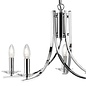 Neve - 5 Light Multi Arm Chandler - Polished Chrome and Crystal Sconces