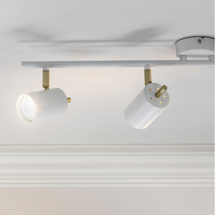 Kit - LED Spotlight - 4 Bar - Matt White & Satin Gold