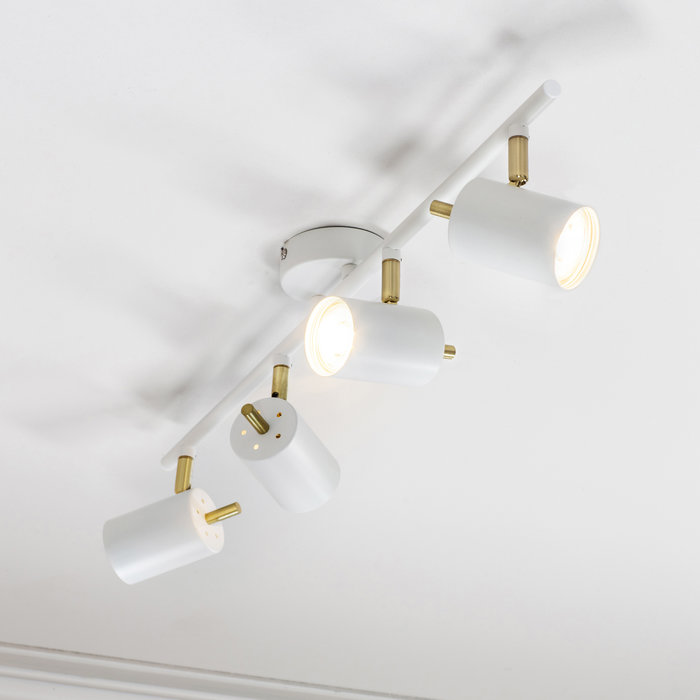 Kit - LED Spotlight - 4 Bar - Matt White & Satin Gold