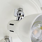 Country - Industrial LED Spotlight - 3 Light Round - Gloss Ivory