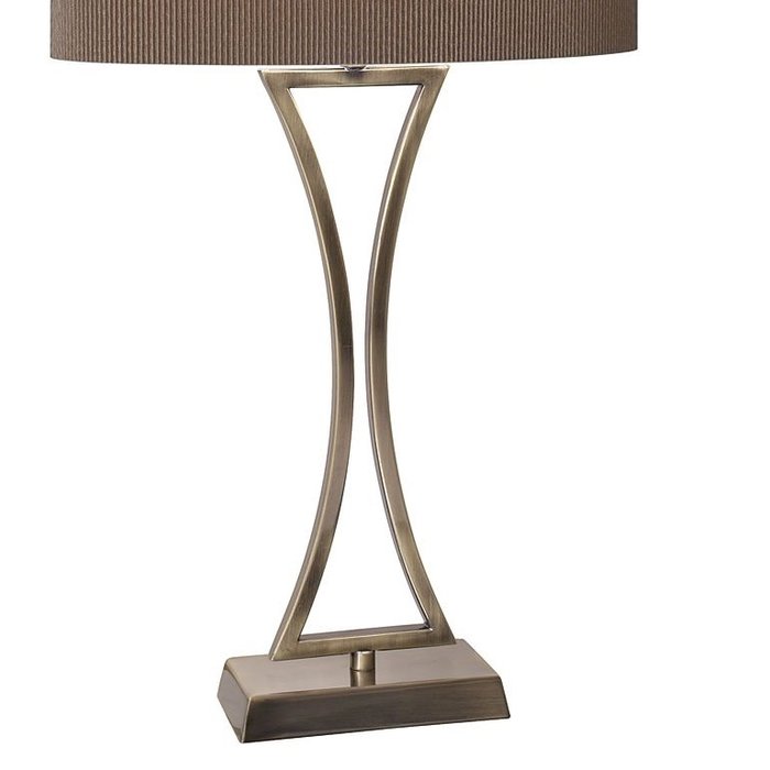 Art Deco Chrome Table Lamp - Antique Brass