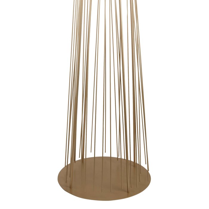 Large Twisted Cage Floor Feature Light - Champagne