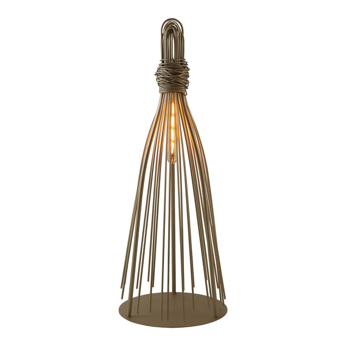 Large Twisted Cage Table Lamp - Champagne