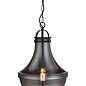 Contemporary Classic - Fluted Pendant - Smoked Glass & Pewter