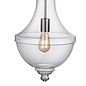 Contemporary Classic - Fluted Pendant - Clear Glass & Stainless Steel