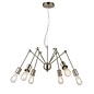 Spiderette - 6 Light Industrial Feature Light - Satin Silver