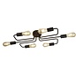 Flush Industrial Pipe Ceiling Light - Matt Black - 6 Light