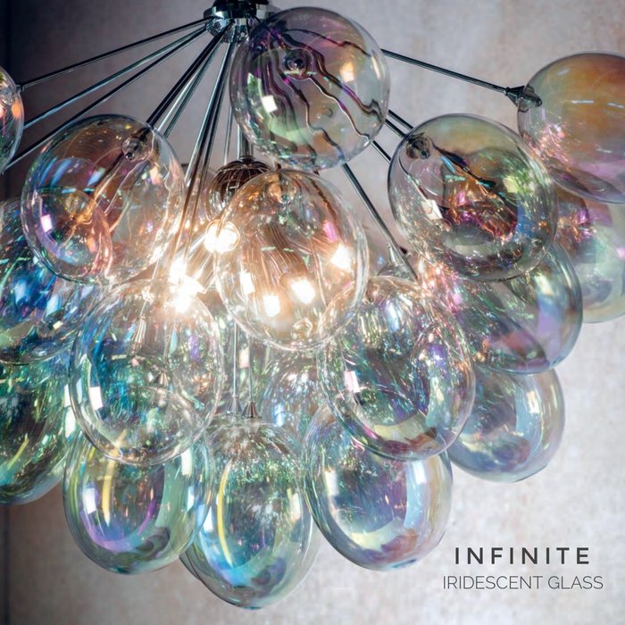 Infinite - 6 Light Iridescent Glass Pendant
