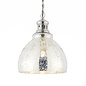 Mercury -  Vintage Glass & Polished Nickel Pendant