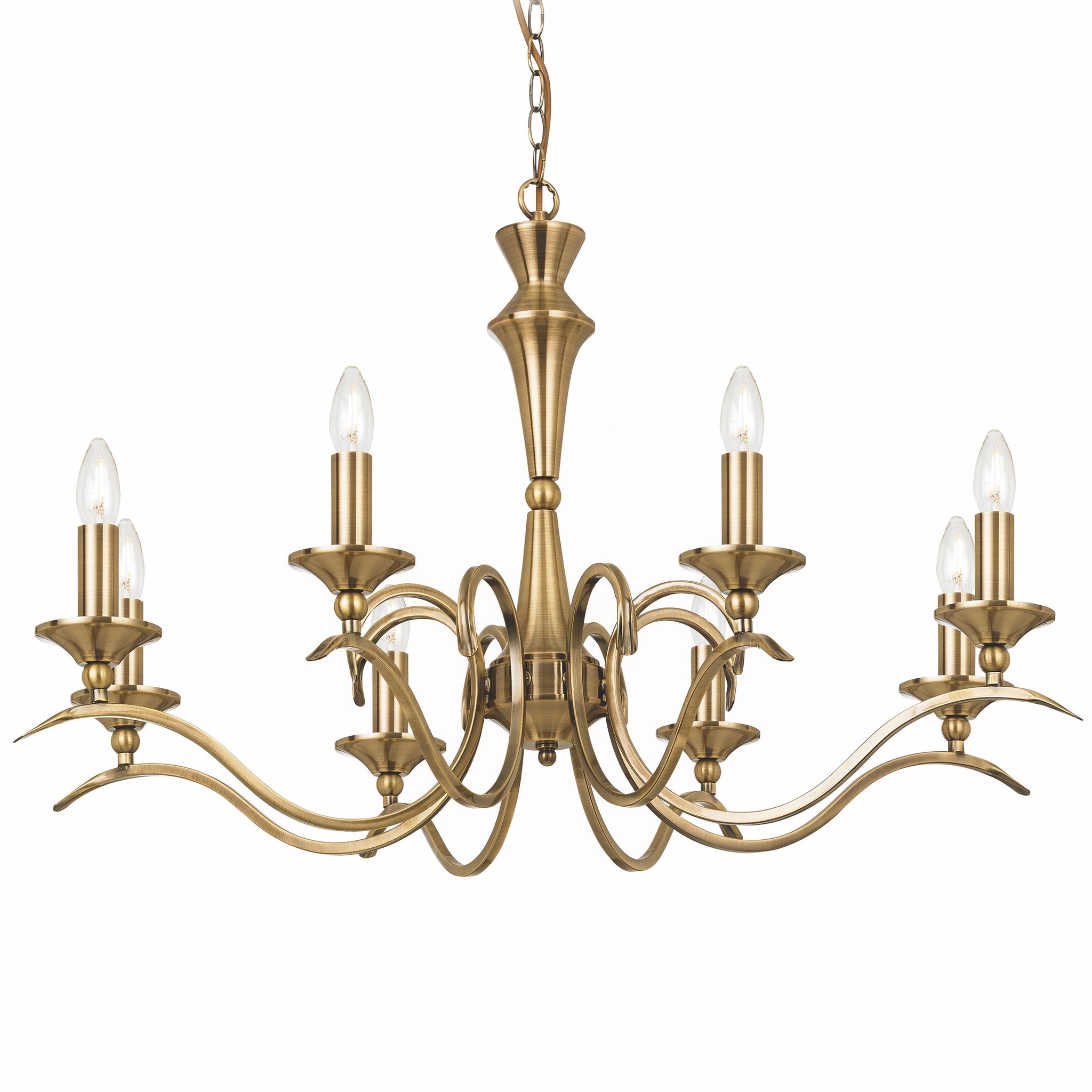 vintage chandelier, Polished Brass Candle Chandelier from Brass Light  Gallery