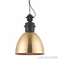 Industrial Factory Pendant - Antique Brass & Matt Black - Large